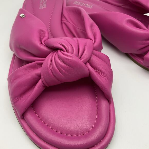 MICHAEL KORS Sandals Pink 9 Flat Slide Pillowy Comfy - Picture 6 of 7